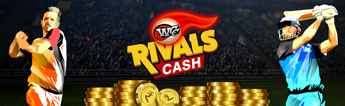 WCC Rivals Cash Tournaments - win real money through mobile cricket gaming!